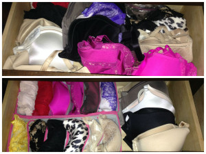 Bra Drawer Before/After Drawer Organizers