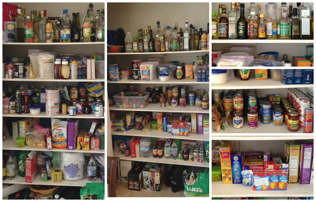 A large pantry, before and after