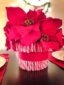 Holiday Decorating Candy Cane Centerpiece